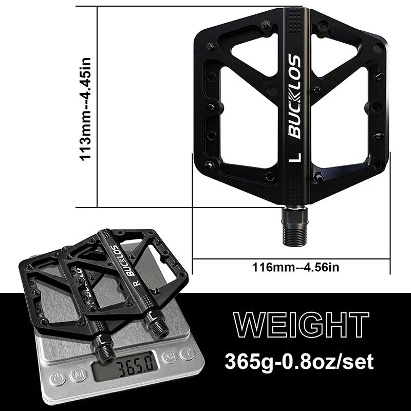 BUCKLOS Bicycle Pedals Sealed Bearing MTB Platform Pedal for Bicycle Mountain Nylon Bike Flat Pedals 9/16'' MTB Road Bike Part