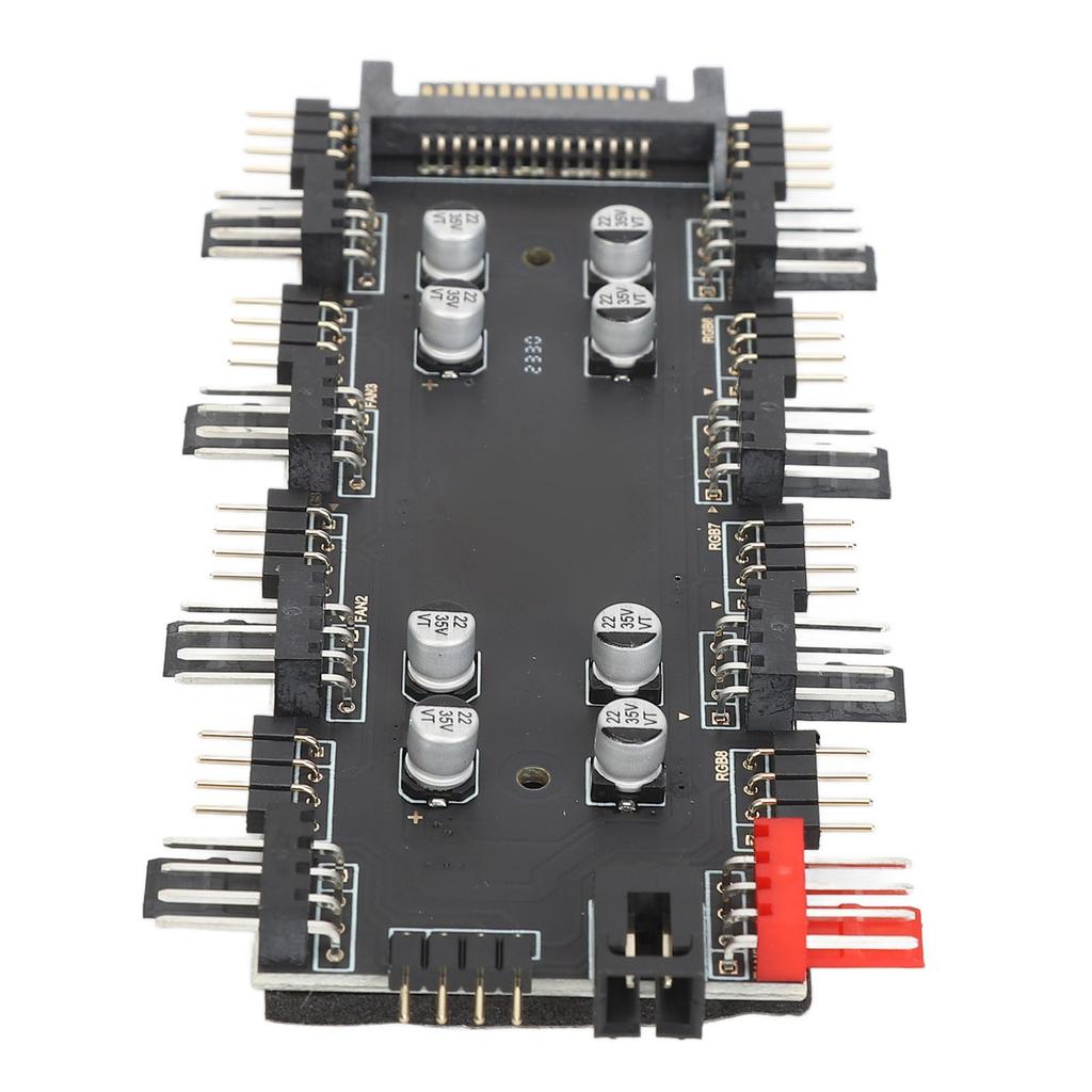12V 4PIN ARGB and PWM Hub 8 Channel PC Fan PWM HUB Expand Motherboard Fan ARGB Interfaces with for SATA Power Supply