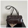 Comfortable and Versatile Texture Shoulder Bag Women Vintage Simple Commuter Pillow Bag with Studded Strap Casual Handle Bag