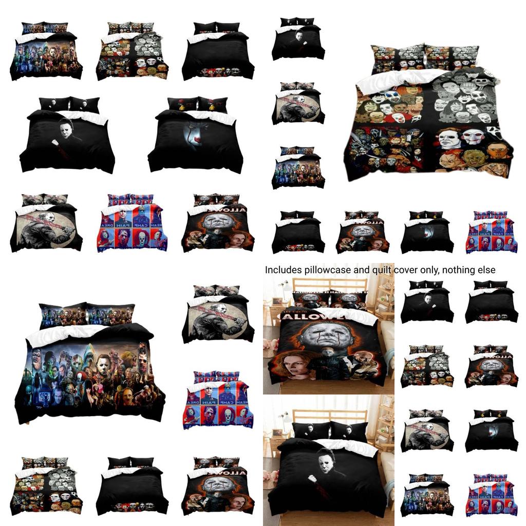 High-quality Bedding Set With Terrifying Character Prints Speed Sell Wish Export