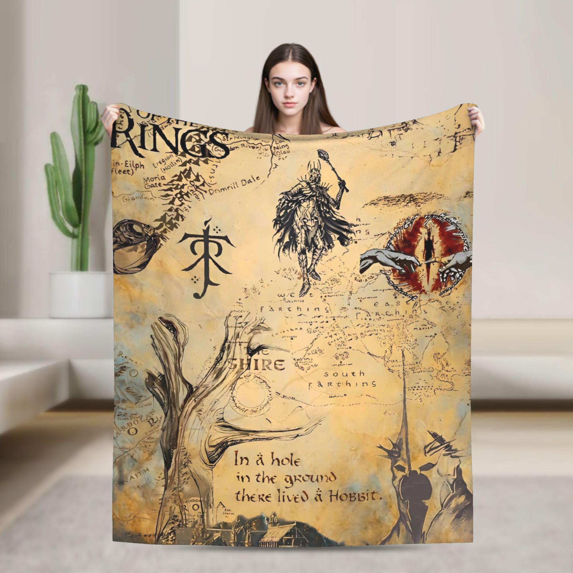 

L-Lord of The Rings H-Hobbit Warm Soft Fashion Plush Bedding Throws For Girls Boys Living Room Flannel Bedspread Bed Cover 30x40in