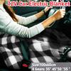 12V Car Electric Blanket Heated Fleece 4 Heating Level Heated for RV Caravan Camper Winter Warmer Travel Throw Blanket