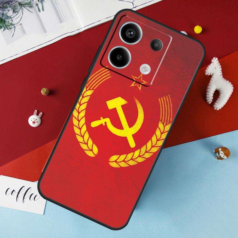 USSR Flag Soviet Union Case For Xiaomi Redmi 13C 12C 10C 9C 10A Redmi Note 11 9 10 12 13 Pro 9S 10S 11S 12S Cover