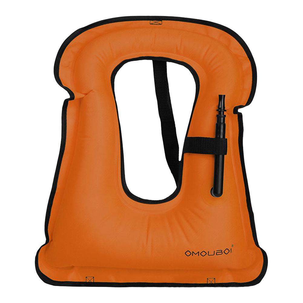 

Надувний жилет для снорклінгу, регульований, портативний, плавальний жилет, жилет безпеки для водних видів спорту для снорклінгу, плавання, каякінгу, катання на човні помаранчевий