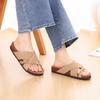 Fashion Litfun Casual Women's Slippers With Arch Support New Cork Footbed Slides Walking Slip On Sandals Braided Straps Women's Slippers