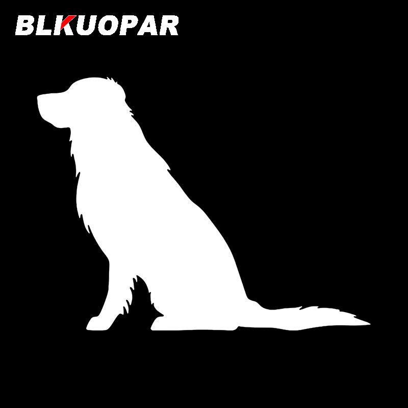 BLKUOPAR Golden Retriever Dog Silhouette Car Stickers Cute Animal Decal Sunscreen Die Cut Windshield Laptop Car Goods