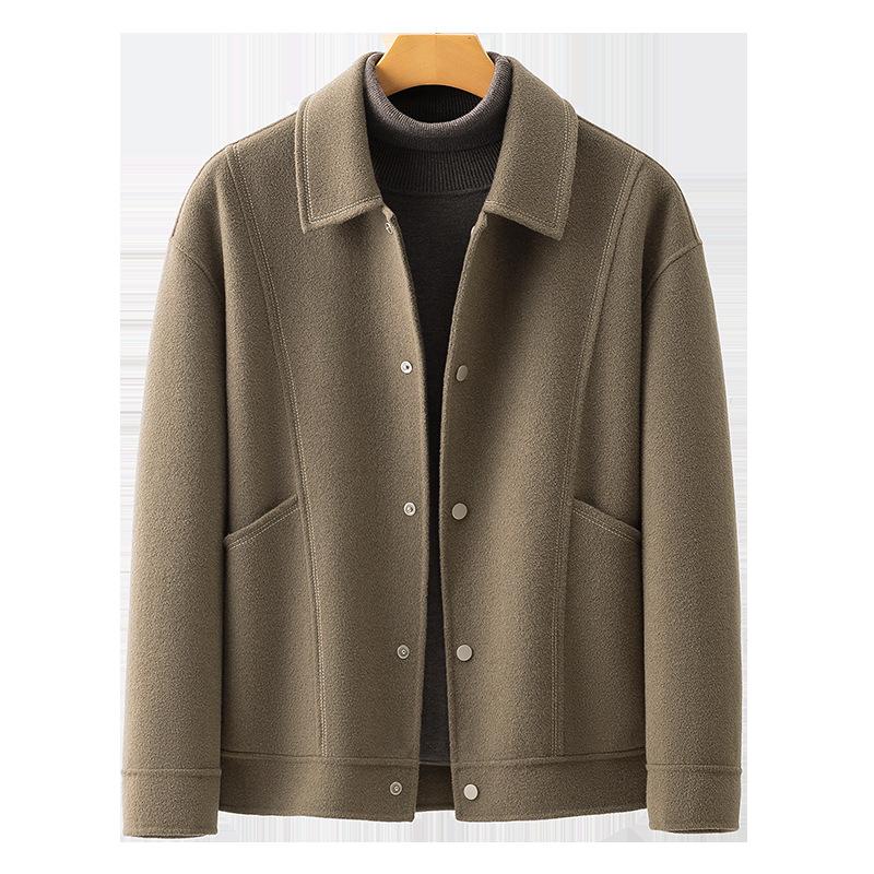 Men's Coat Autumn and Winter Woolen Coat Short Thick Cashmere Jacket High Sense