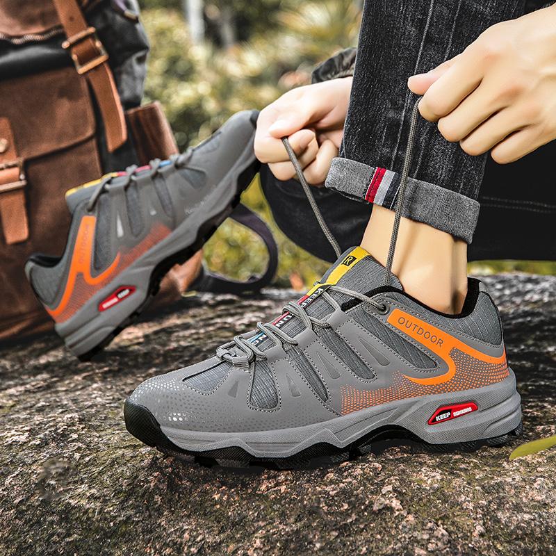 Sıcak Satış Mavi Erkek Kamp Ayakkabıları Rahat Nefes Alabilir Yürüyüş Ayakkabıları Trekking Ayakkabıları Erkek Kaymaz Açık Hava Günlük Spor Ayakkabılar Erkek