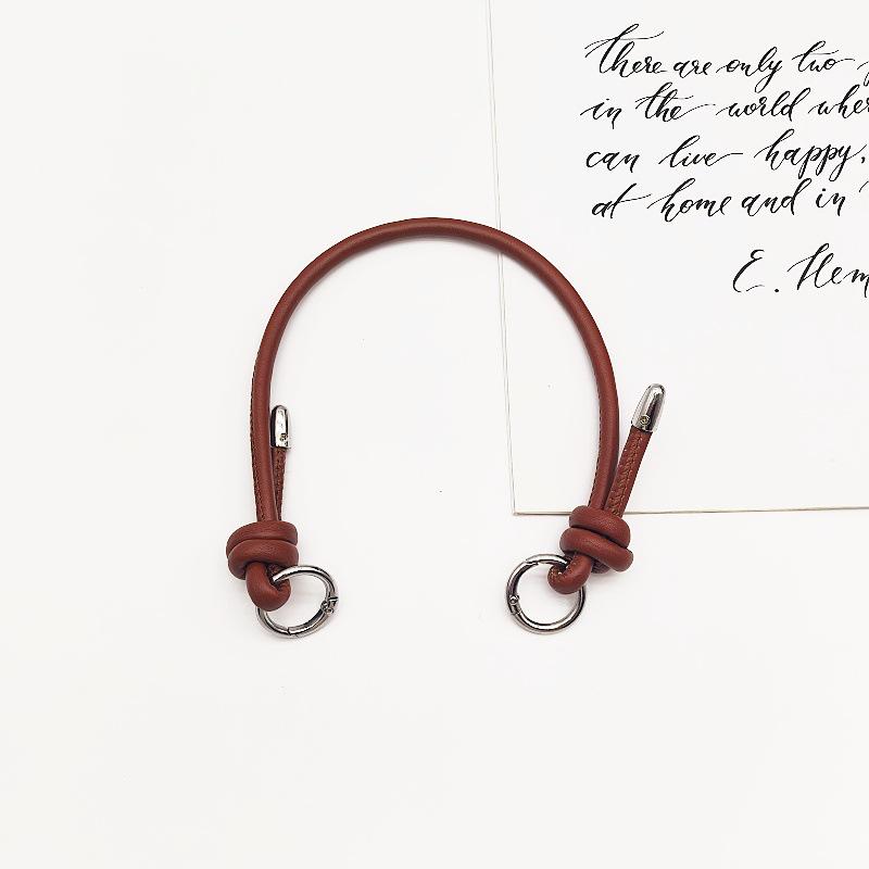 Knyten Dam PU-läder Handväskrem med Metallringspänne - Mode Axelremsbyte