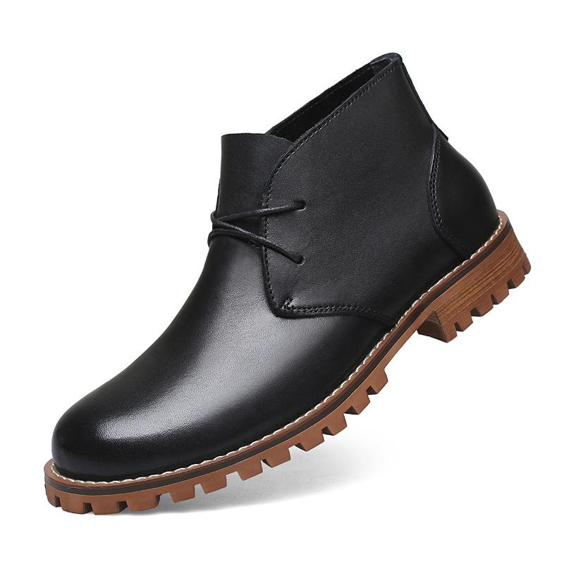 Men s Genuine Leather Martin Boots: Comfortable Retro British Style, Sizes 36-45 41