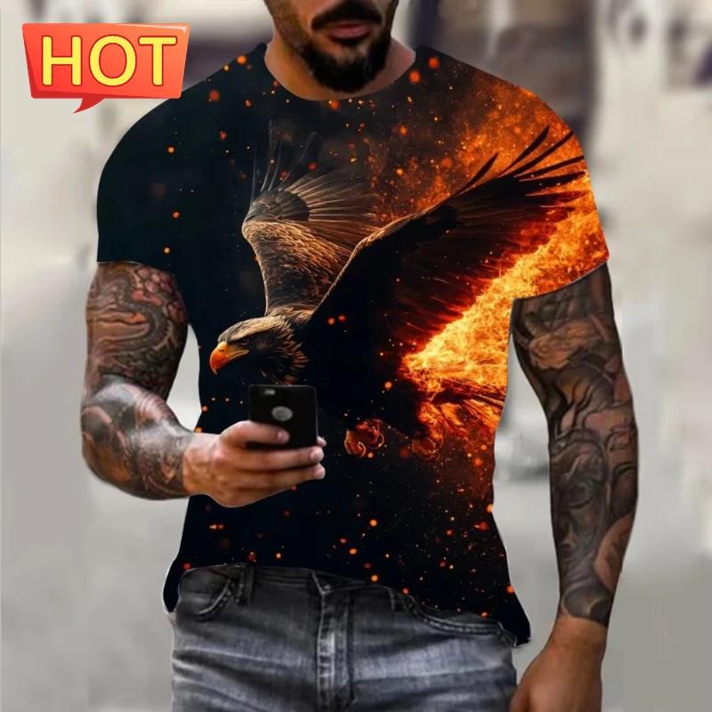Fashion Animal Eagle Graphic T Shirt For Man Women 3D Printed Short-Sleeved Tees Fashion Plus Size Men's Tops Casual Kids Tops