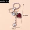 Retro Metal Gothic Love Heart Keychain Charms Steampunk Key Rings Pendant for Women Men Bag Decor  DIY Jewelry Gift
