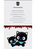 Adorable Dazed Black Cat Plush Toy with Scarf - Perfect Birthday Gift for Children