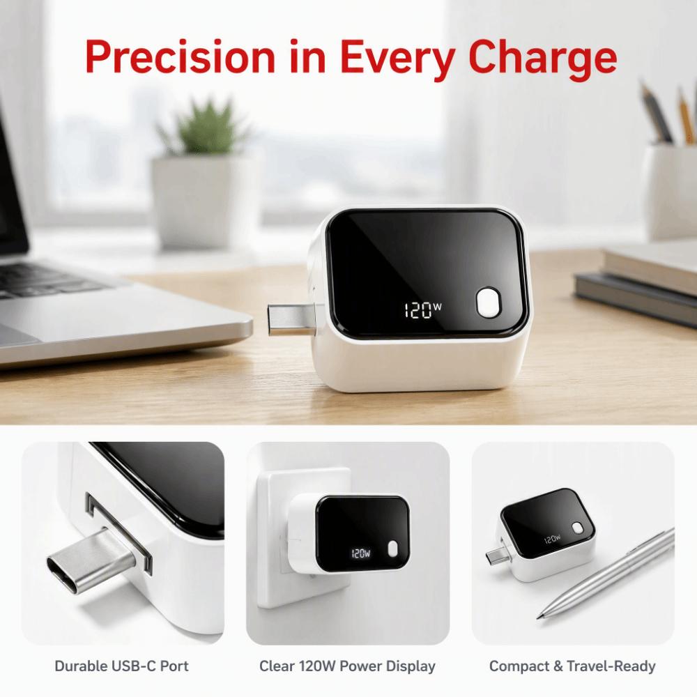 Chargeur Type-C à Arrêt Automatique Coupure Physique Protection contre la Surcharge Adaptateur Chargement Ordinateur Portable