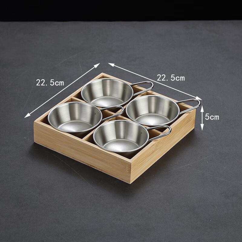 

Stainless Steel Divided Hotpot Serving Tray Set