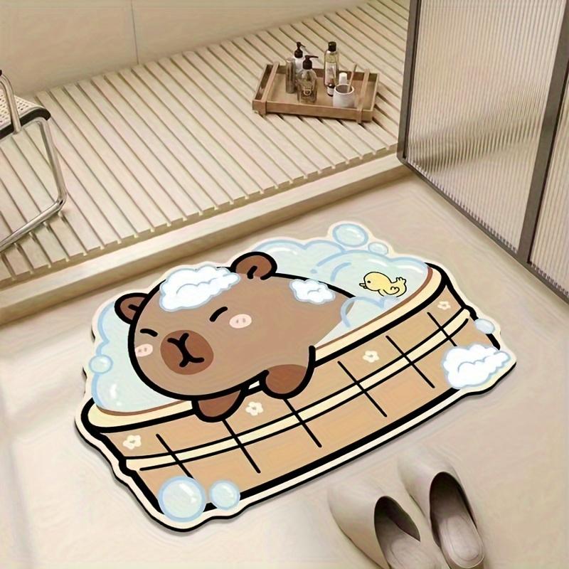 

VIKAMA Cute Cartoon Bear Carpet Kitchen Rug Doormat Welcome Mat Bathroom Mat Rug For Bedroom Carpet For Live Room Home Dec 40X60CM (1.3X2FT