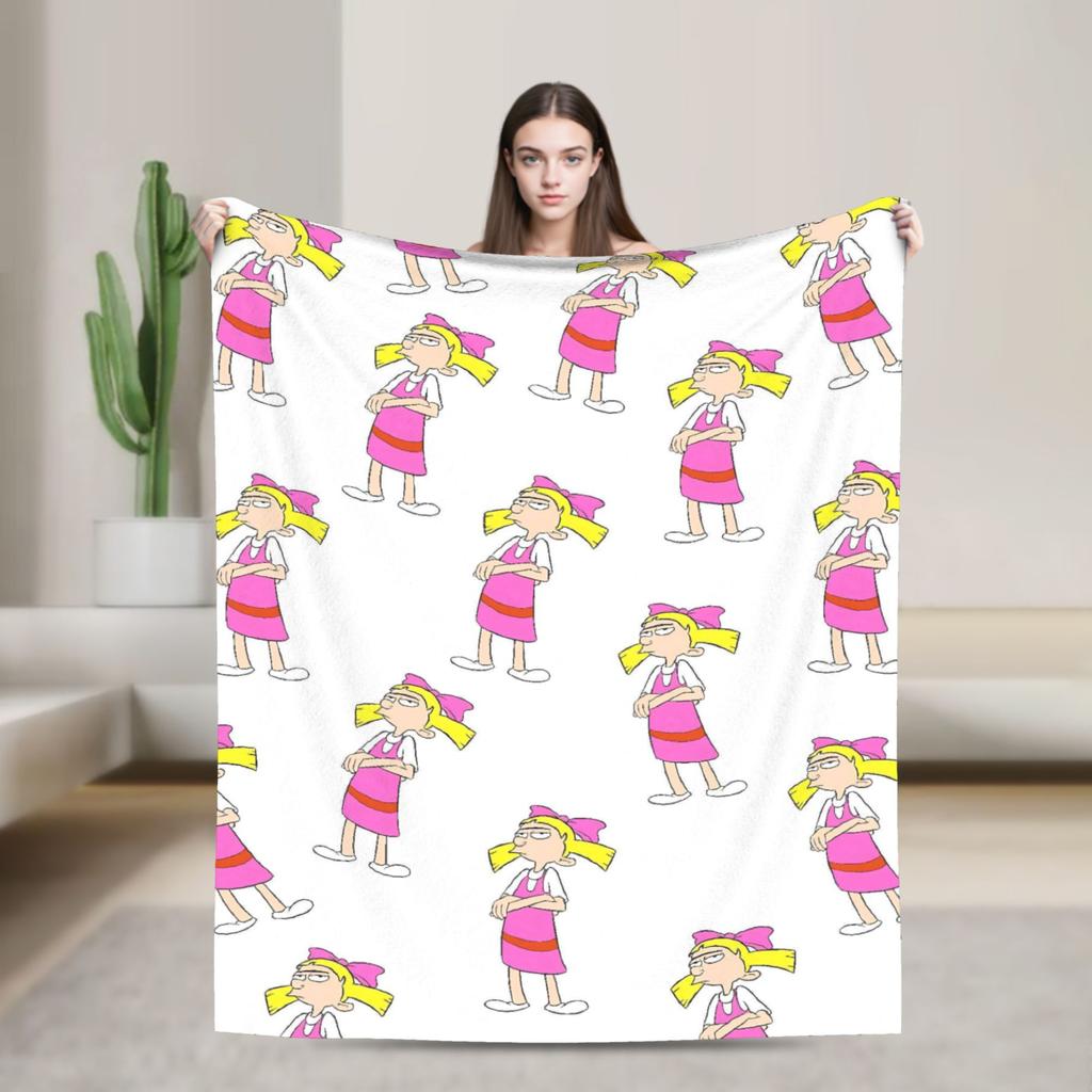 Manta do Hey Arnold Qualidade Macia Manta de Desenho Animado Inverno Crianças Adulto Sofá Cadeira Sofá Cama Colcha Gráfica
