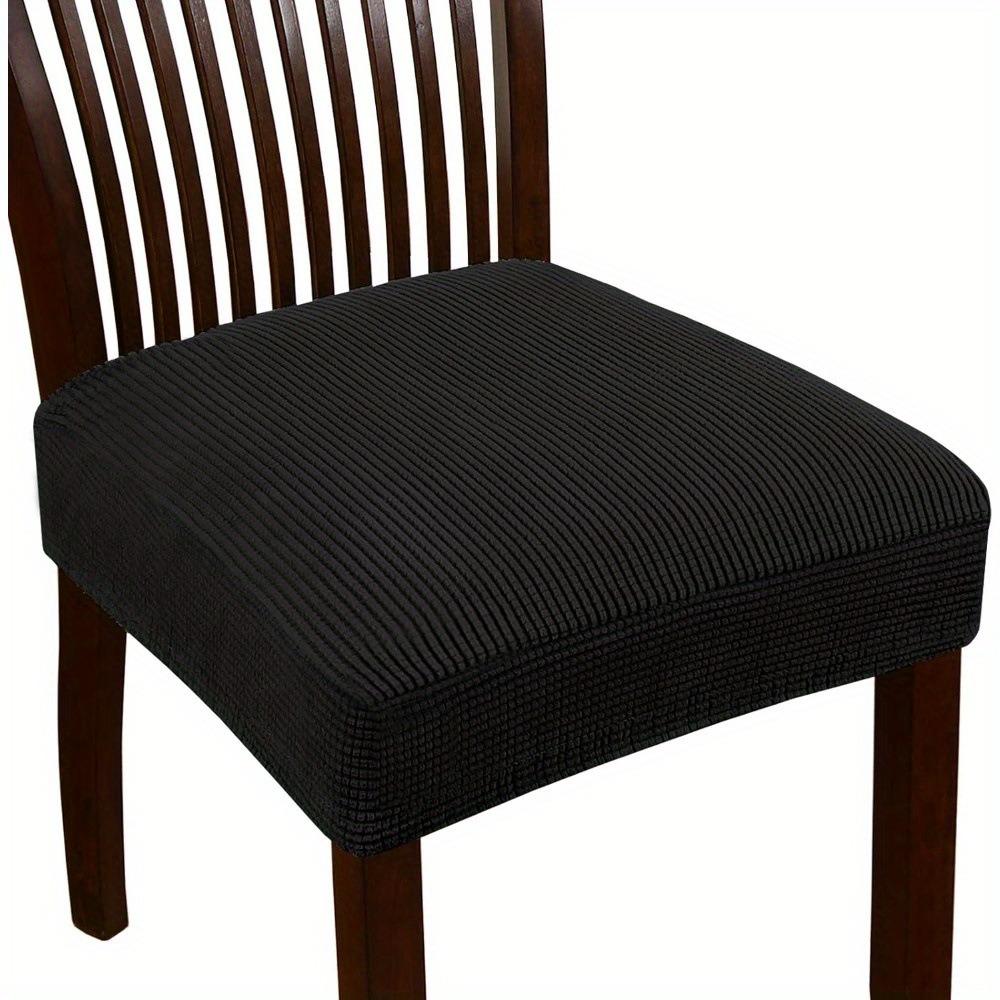 Stretchy Jacquard Chair Covers Soft Removable Chair Seat Covers Washable Solid Color Anti-Slip Chair Slipcovers Office