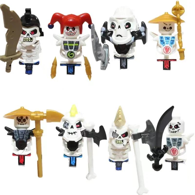 8ks/Sada Anime Ninja Figurky Morro Nadakhan Lloyd Kai Jay Zane Cole Nya Stavební Kostky Mini Akční Figurky Cihličky Hračky Dárek