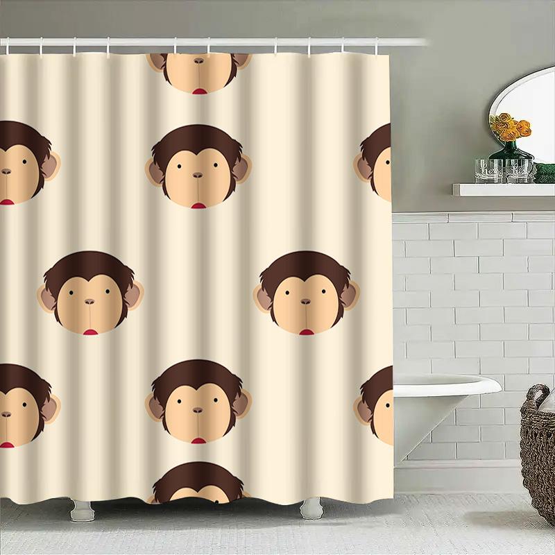 Monkeys Bath Curtain Kids Room Decor For A Fun And Playful Touch In Your Bathroom!