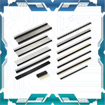 90 Degree Right Angle Pin Header Gold Plated Single Row 2.54mm 40P Connector 10pcs Lot