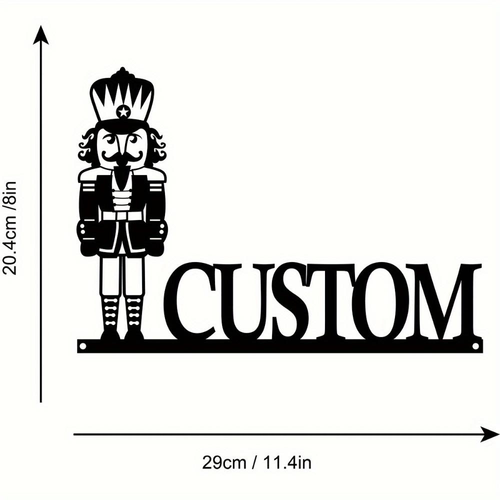 

Metal Nutcracker Wall Art Personalized Christmas Sign Housewarming Gift Home Office Decor