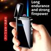 New Gas Electric Dual-use Windproof Cigarette Lighter Portable Dual Arc Lighter High Aesthetic Value High-end Men's Lighter Gift