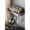 Wall-Mounted Kitchen Rack with Knife & Spice Holder