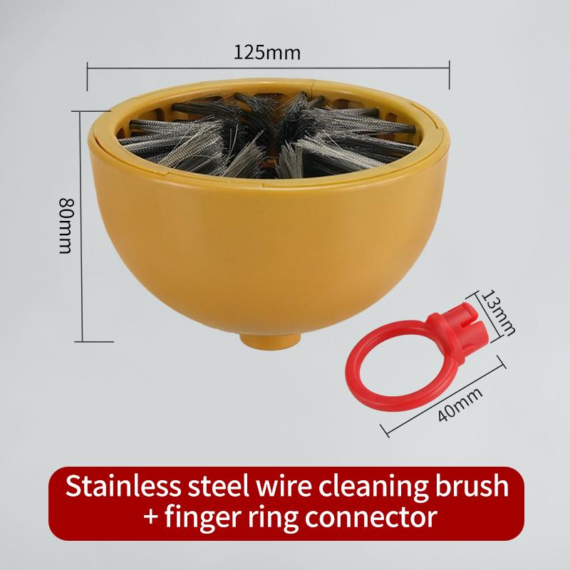 Multifunctional Stainless Steel Wire Cleaning Brush for Scrubbing All Kinds of Round Objects 10pcs жёлтый