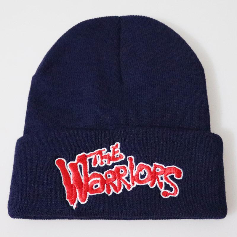 European and American Classics The Warriors Embroidered Knit Hat Autumn Winter Ski Hat Pullover Hat Woolen Hat
