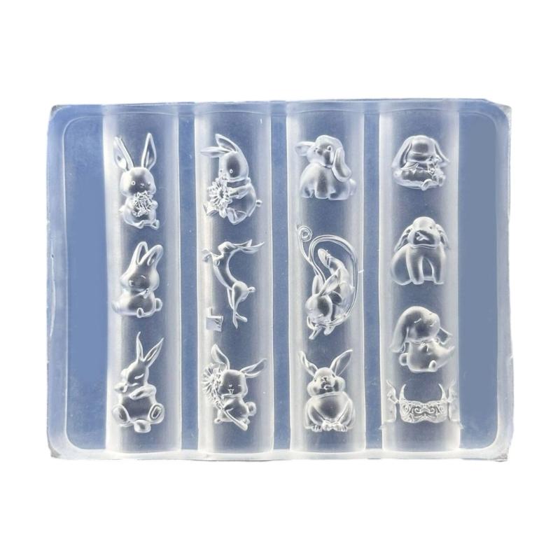 

Прозрачная силиконовая форма для нейл-арта на кроличью тематику для рукоделия и маникюрных дизайнов