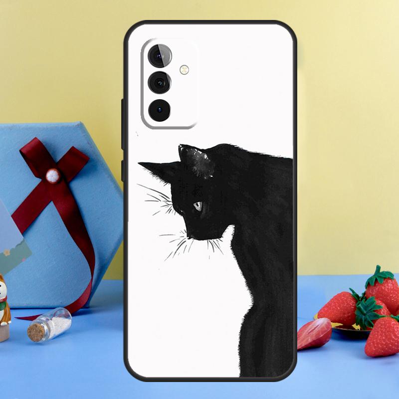 

Черный Кошачий Мордочка Китти Чехол Для Samsung Galaxy A35 A55 A15 A54 A34 A14 A52 A32 A12 A13 A33 A53 A17 A16 A26 A36 A56 Samsung A26