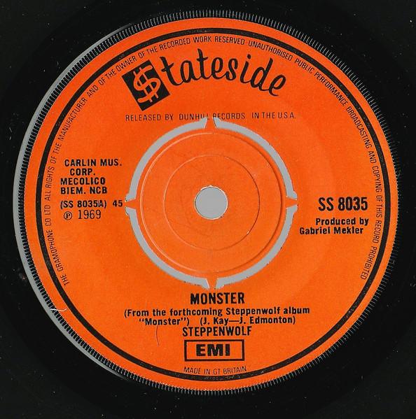 

7inch Record STEPPENWOLF - Monster SS8035 Stateside 1970 UK Rock Used