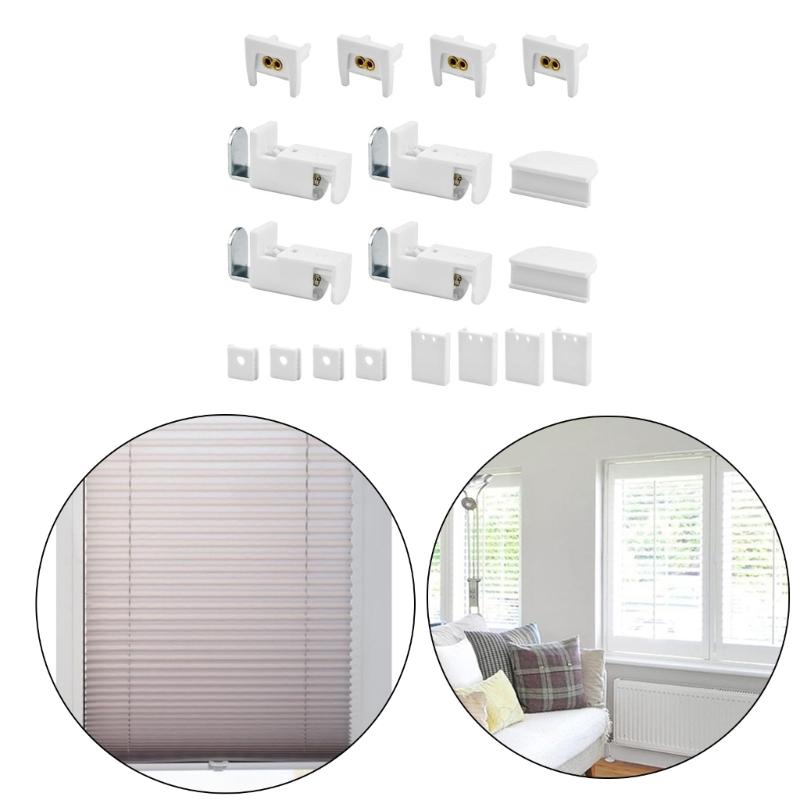 18Pcs Pleated Blind Fixing Brackets Accessories Kits Easy Installation Roller Curtain Holder Window Shade Repair Parts