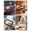 A95I-LED Lighted Desk Lamp, 10X Rectangle Magnifier Glass With Light And Stand, Flexible Gooseneck Design In 5 Color Modes