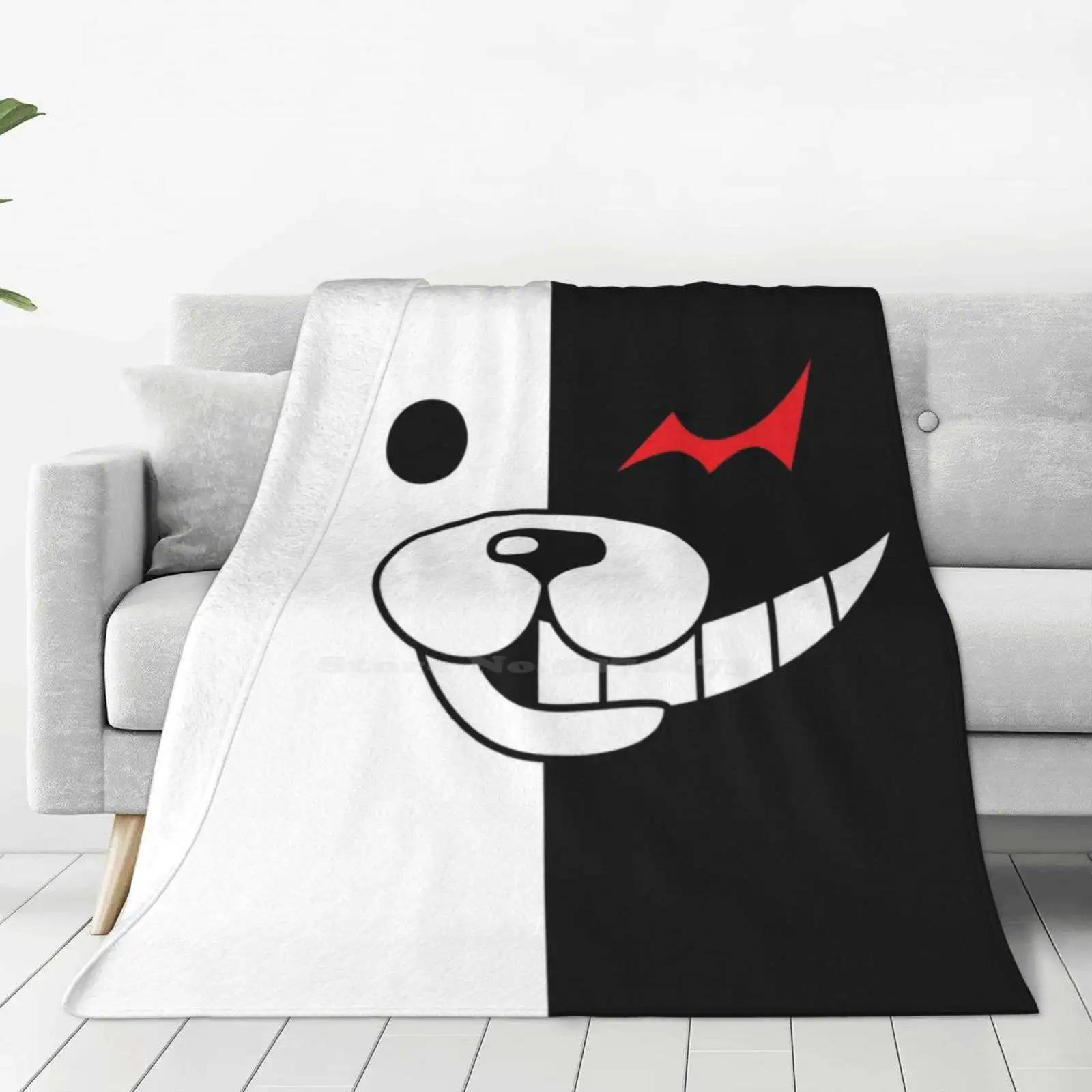 Danganronpa-Monokuma Soft Warm Light Thin Blanket Monokuma Danganronpa Dangan Ronpa Monomi Hope Vs Despair Despair Vs Hope 100cmx150cm