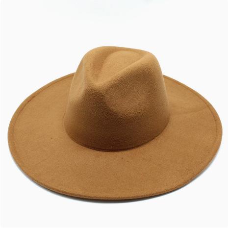 Cappello a tesa larga con visiera piatta da coppia uomo e donna autunno e inverno cappello a cilindro di lana cappello da jazz da gentiluomo
