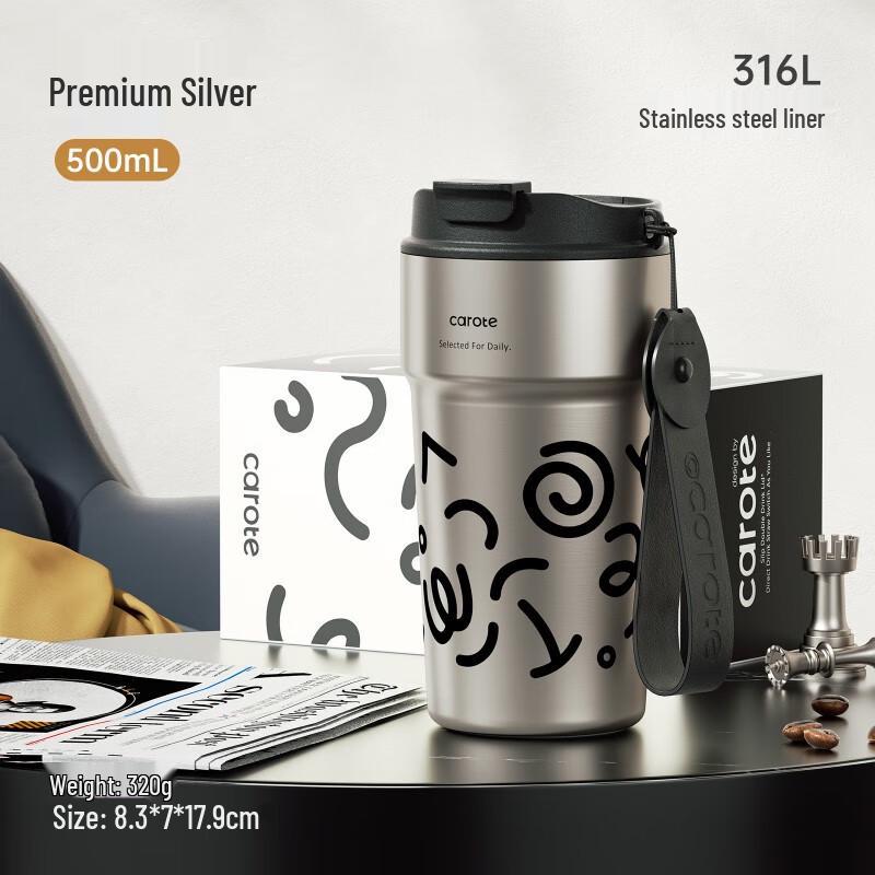 Carote Insulated Stainless Steel Dual-Drink Tumbler