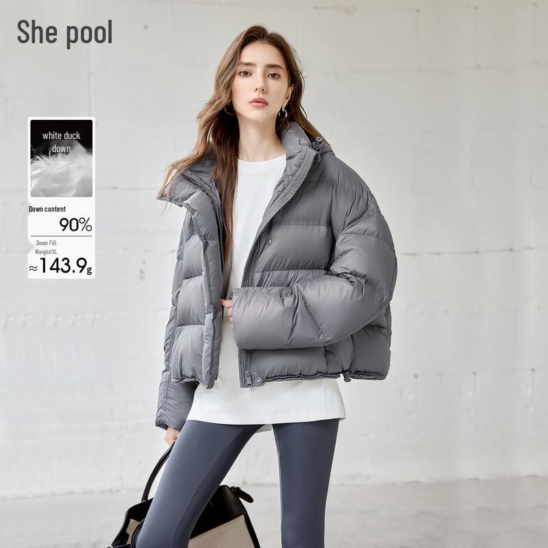 

Женская укороченная зимняя куртка с дизайном тайчи, 90% пух XL