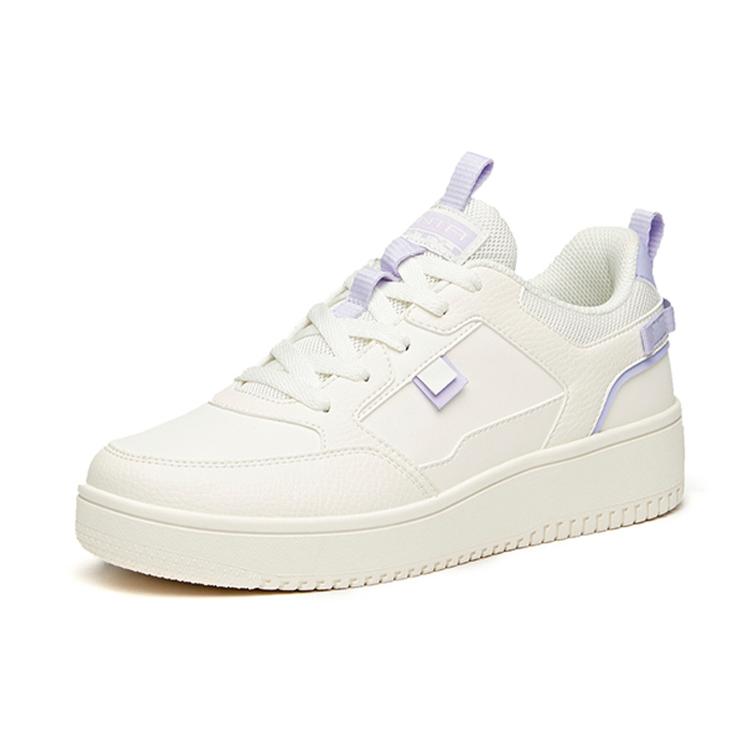 Anta Life Collection Slip Resistant Abrasion Resistant Low top Skateboard Shoes Women's Purple White 922018061-11