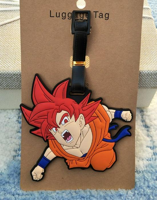 Anime Cartoon Cute Dragon Ball Goku Buu Vegeta Luggage Tag Suitcase Label
