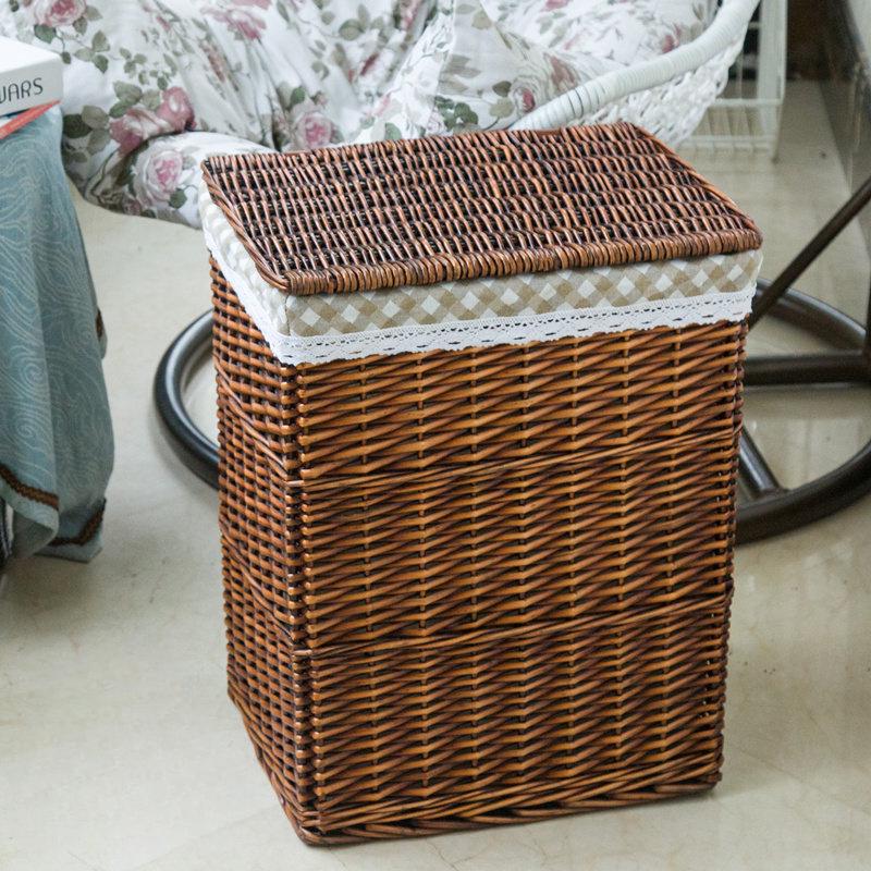 Rattan Woven Storage Basket for Laundry, Toys, or Hot Pot Restaurant Use