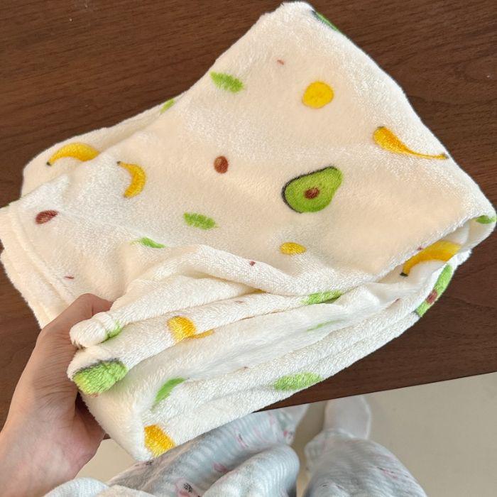 Korean Style Women's Fleece Pajama Pants - Flannel Cartoon Design for Autumn and Winter