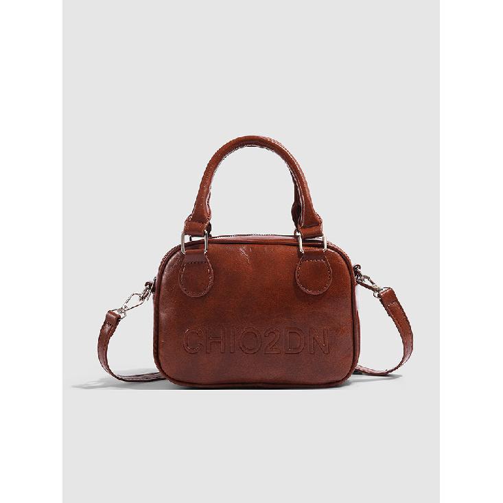 Korean Niche Handheld Bowling Bag for Women 2025 New Trendy Retro Small Square Bag Versatile Ins Crossbody Bag