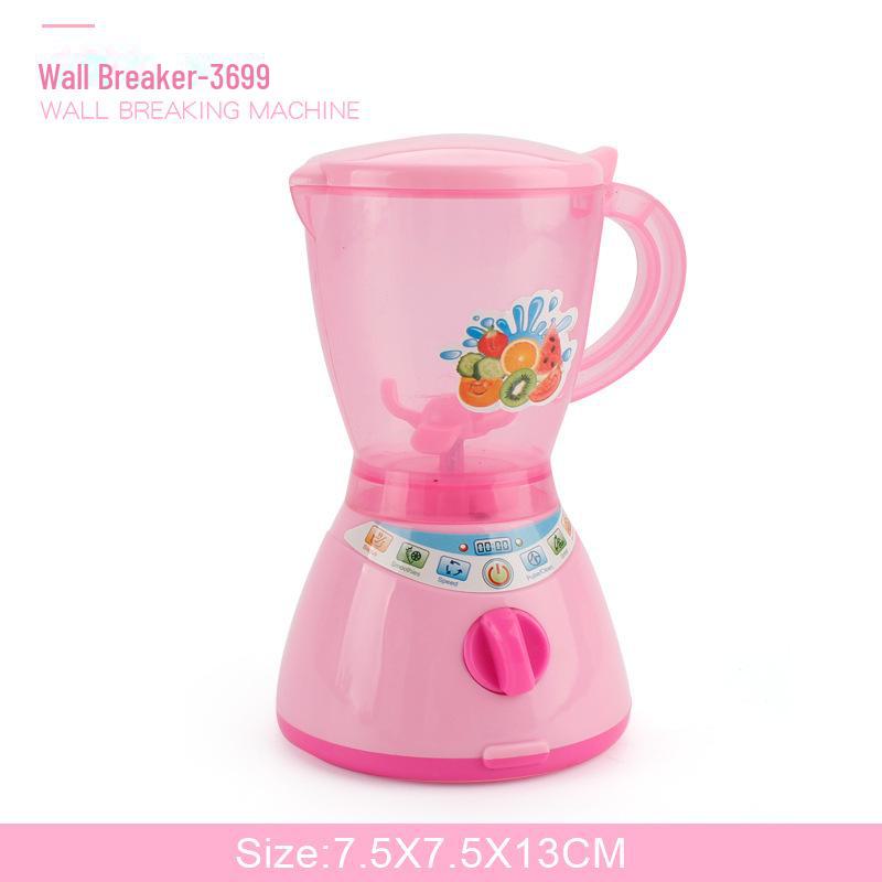 Kids' Kitchen Pretend Play Set: Pink Mini Appliances with Washing Machine & Rice Cooker