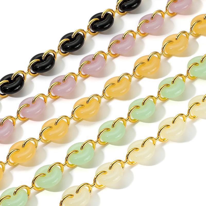 Donut Resin Acrylic Alloy Chain Strap for Shoulder, Crossbody & Underarm Bags