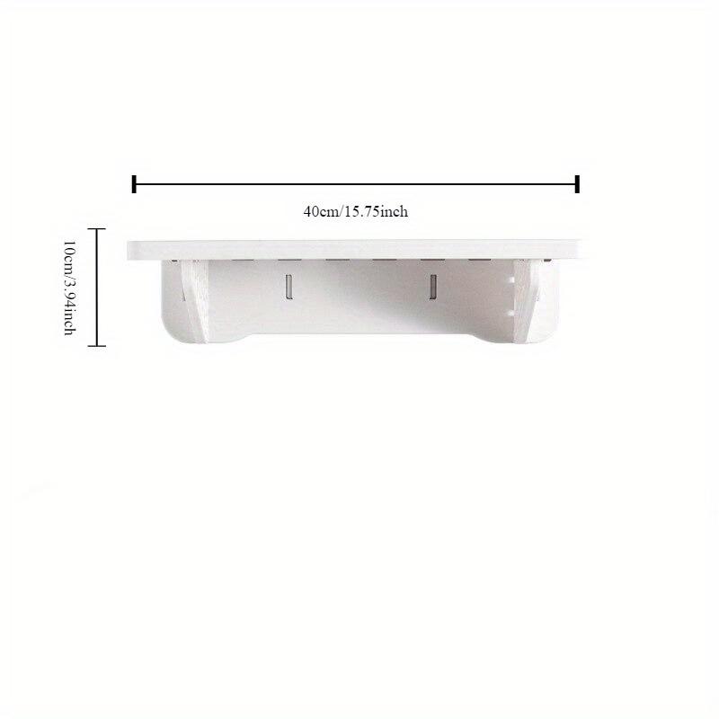 1 szt. Domowy kuchenny ścienny schowek z przegródką, montowany na ścianie składany regał, perforowany, wolny, półka ścienna do toalety