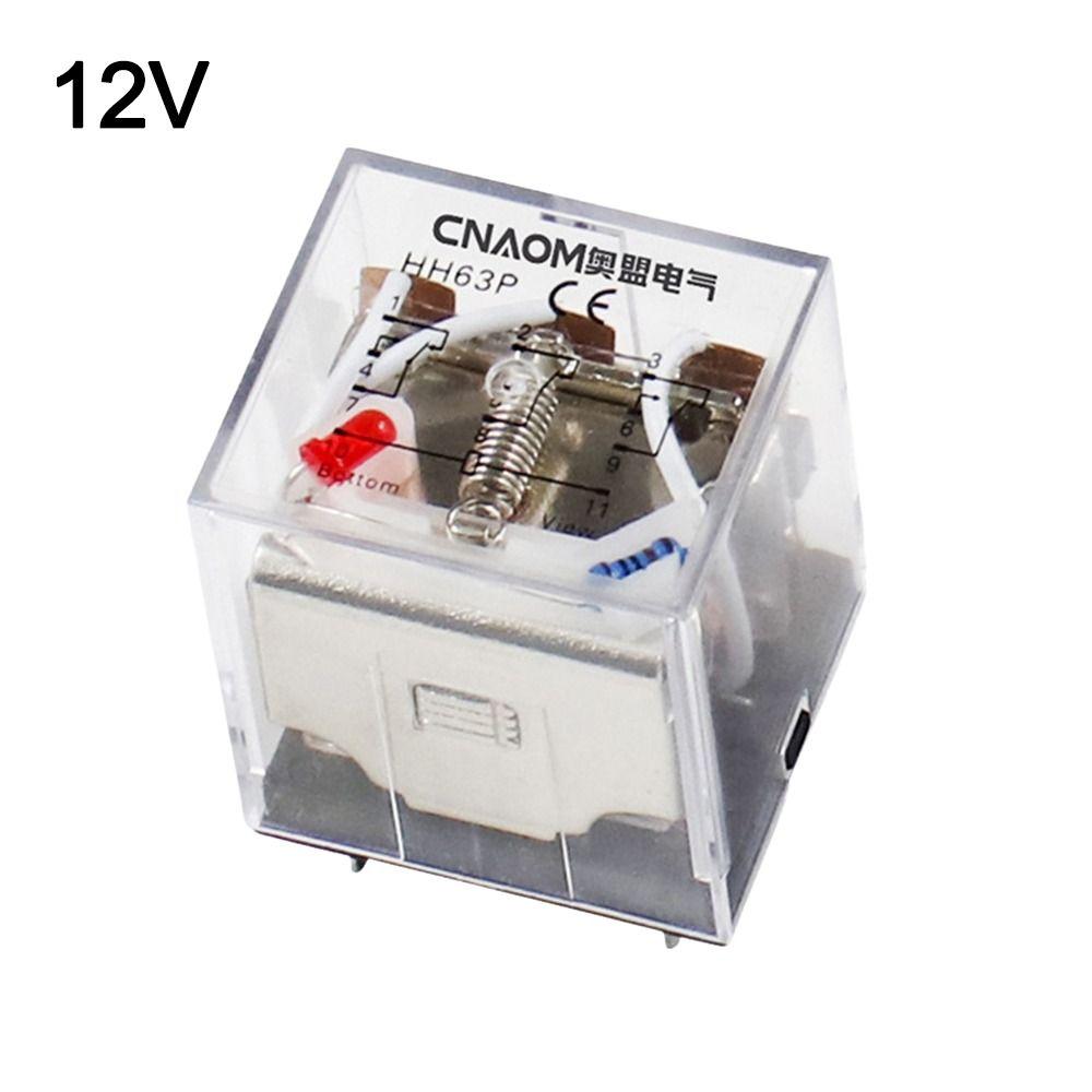 Industrial HH62P Power Relay High Current 12/24/220V Electromagnetic Relay Universal DPDT Relay Electronics