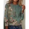 Autumn Fashion Women's Graphic Geometric Abstract O-Neck Long Sleeve T-Shirt Y2K Casual Tops Womens Clothing Harajuku Pullover