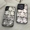 Spiegel Handyhülle für iPhone 15 11 13 14 für 15 16 Pro Max 12 13 16 Pro Wolke Blume und Tier Niedlicher Stil Handyhülle